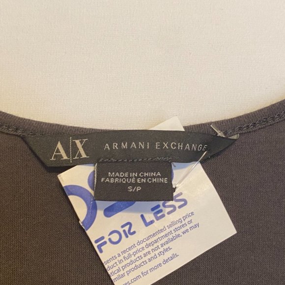 NWT! A/X Armani Exchange Women's Gray Tank Top Shirt Blouse ~ Size Small Petite - Picture 3 of 4